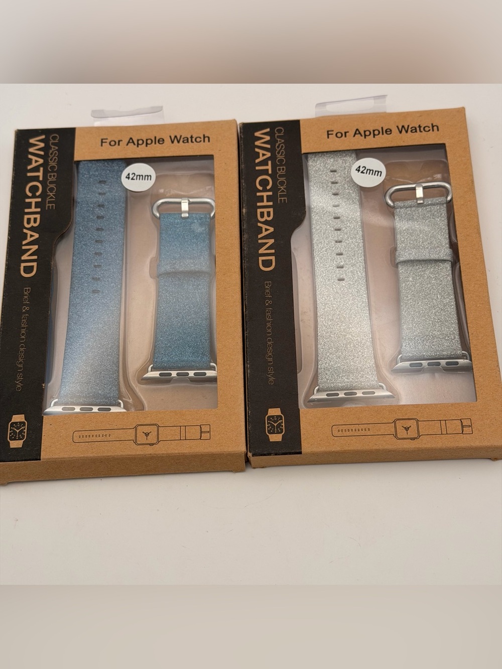 Apple Watch Glitter Band, New,42/44/46mm, Blue& Silver